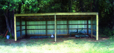 3 Sided Open Shelter